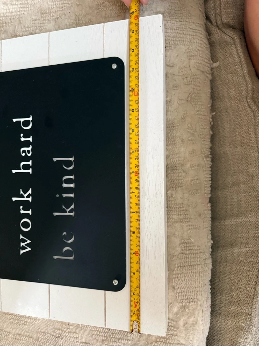 Hobby Lobby Black and White Motivational Wall Plaque 15x15